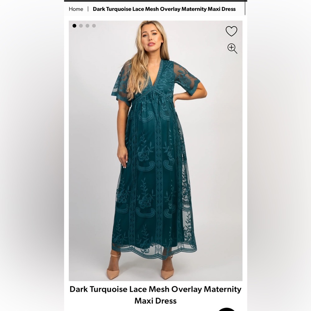 Green maternity dress